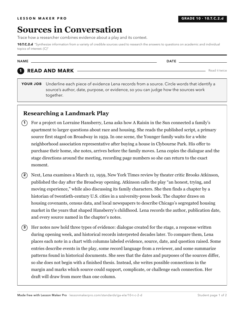 Preview of the 10.T.C.2.d printable worksheet