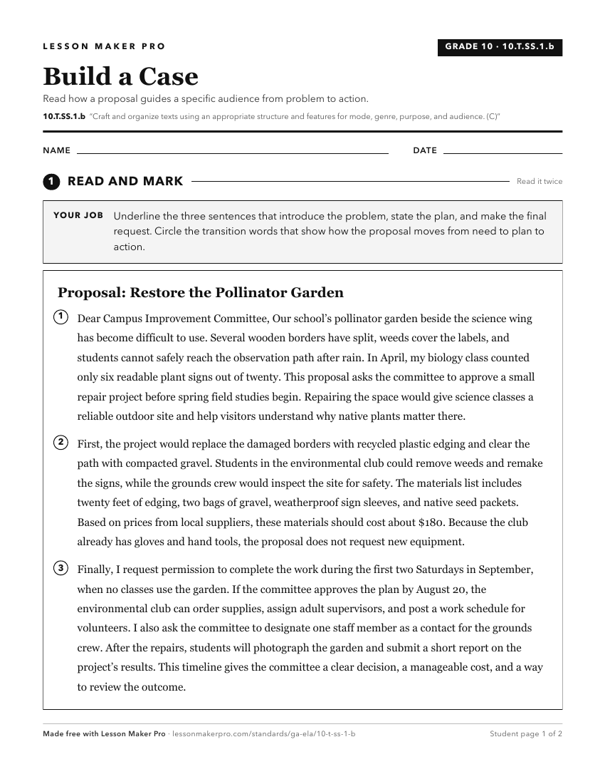 Preview of the 10.T.SS.1.b printable worksheet