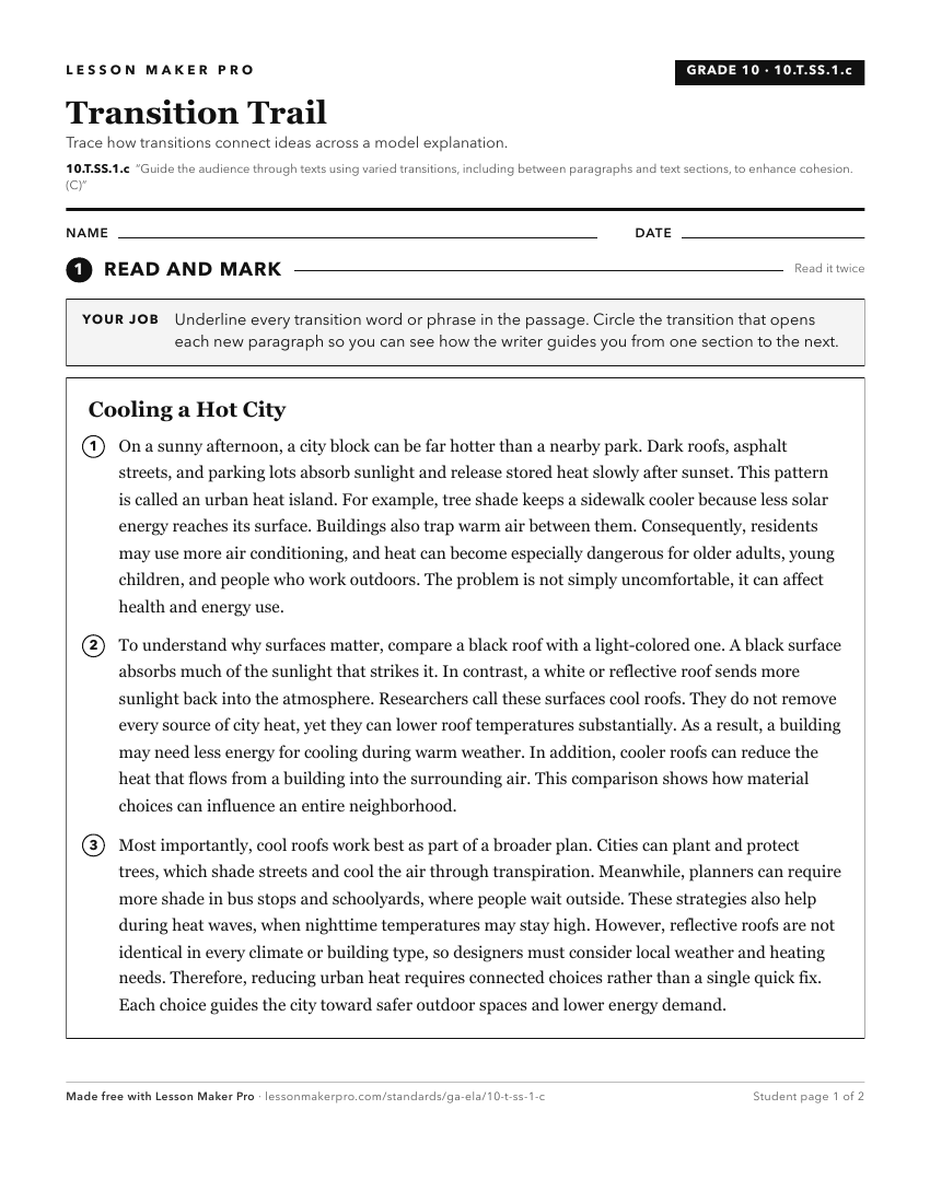 Preview of the 10.T.SS.1.c printable worksheet