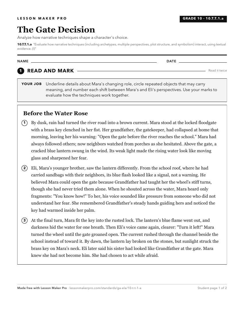Preview of the 10.T.T.1.a printable worksheet