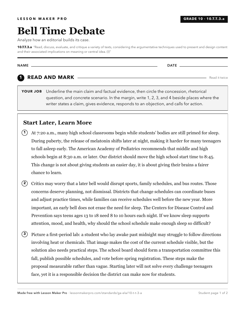 Preview of the 10.T.T.3.a printable worksheet