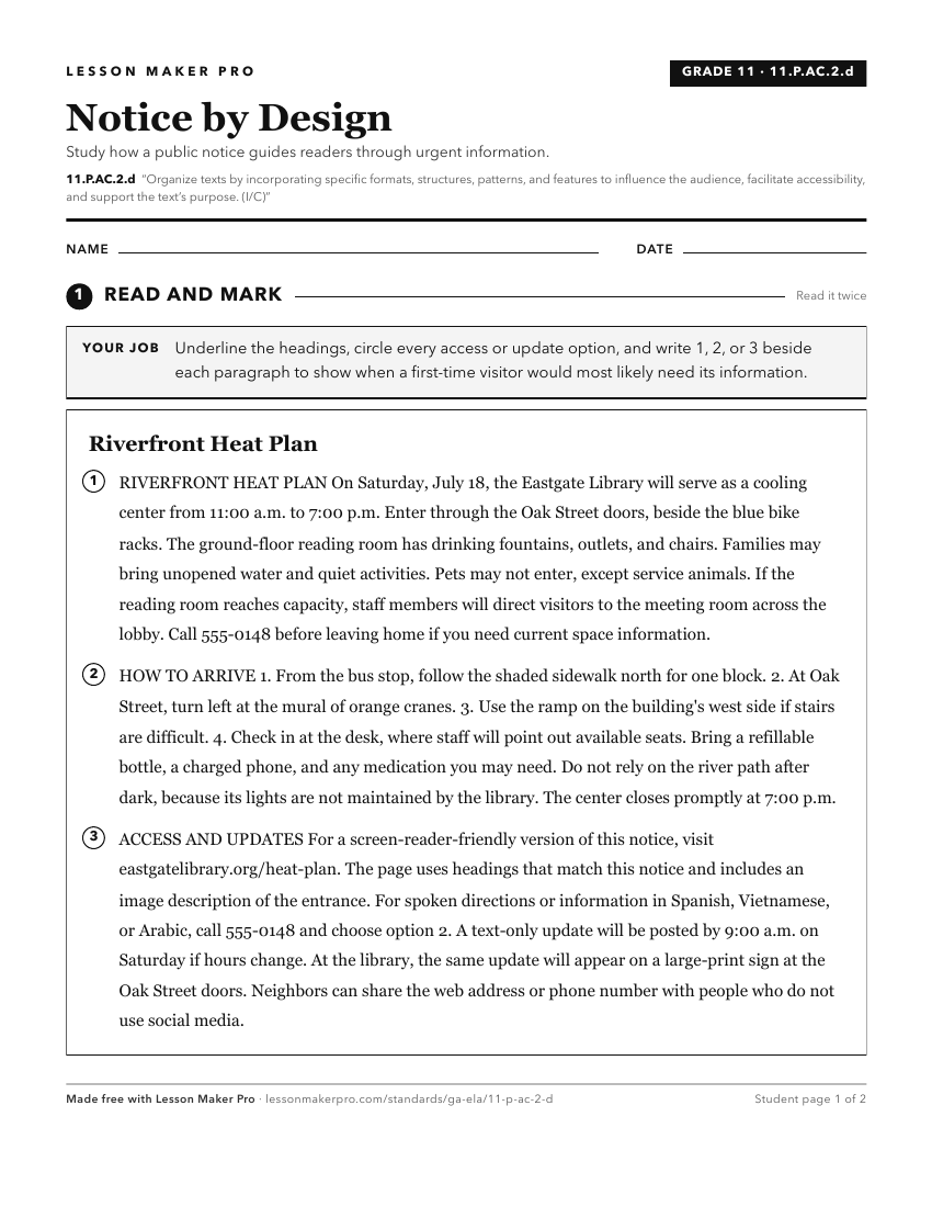 Preview of the 11.P.AC.2.d printable worksheet