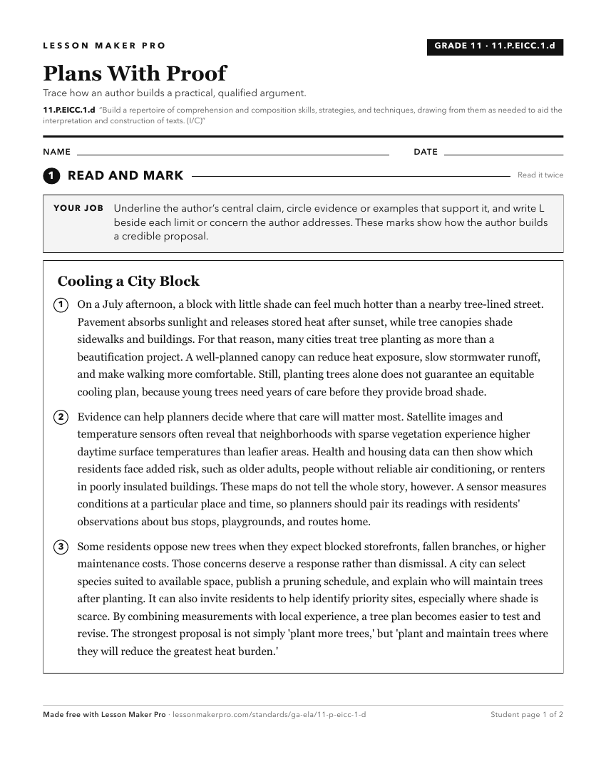 Preview of the 11.P.EICC.1.d printable worksheet
