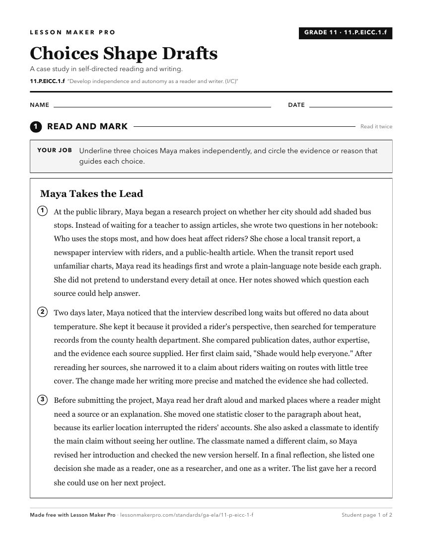 Preview of the 11.P.EICC.1.f printable worksheet
