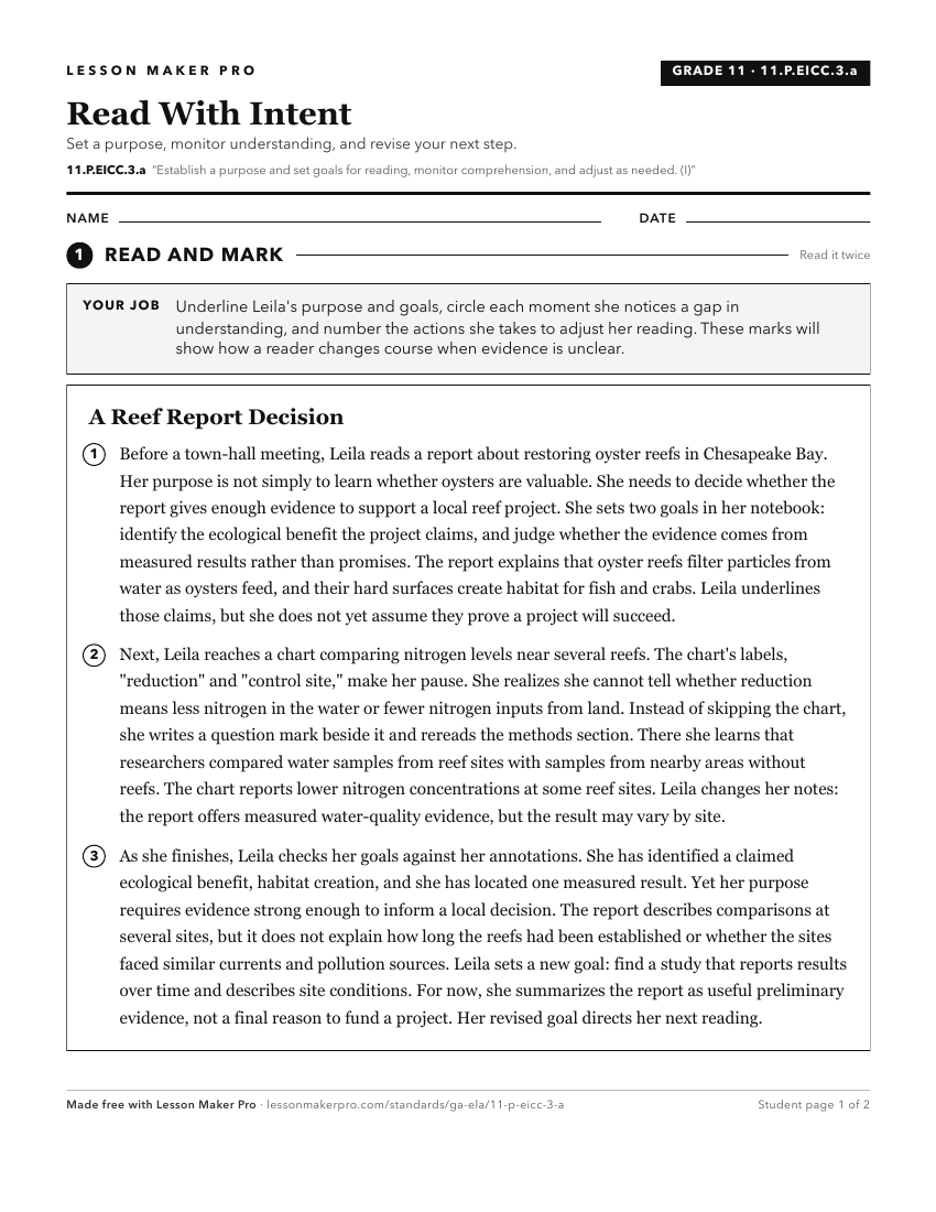Preview of the 11.P.EICC.3.a printable worksheet