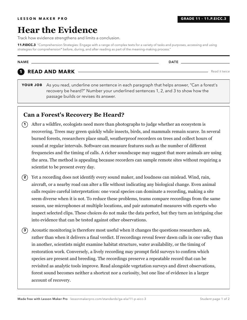 Preview of the 11.P.EICC.3 printable worksheet