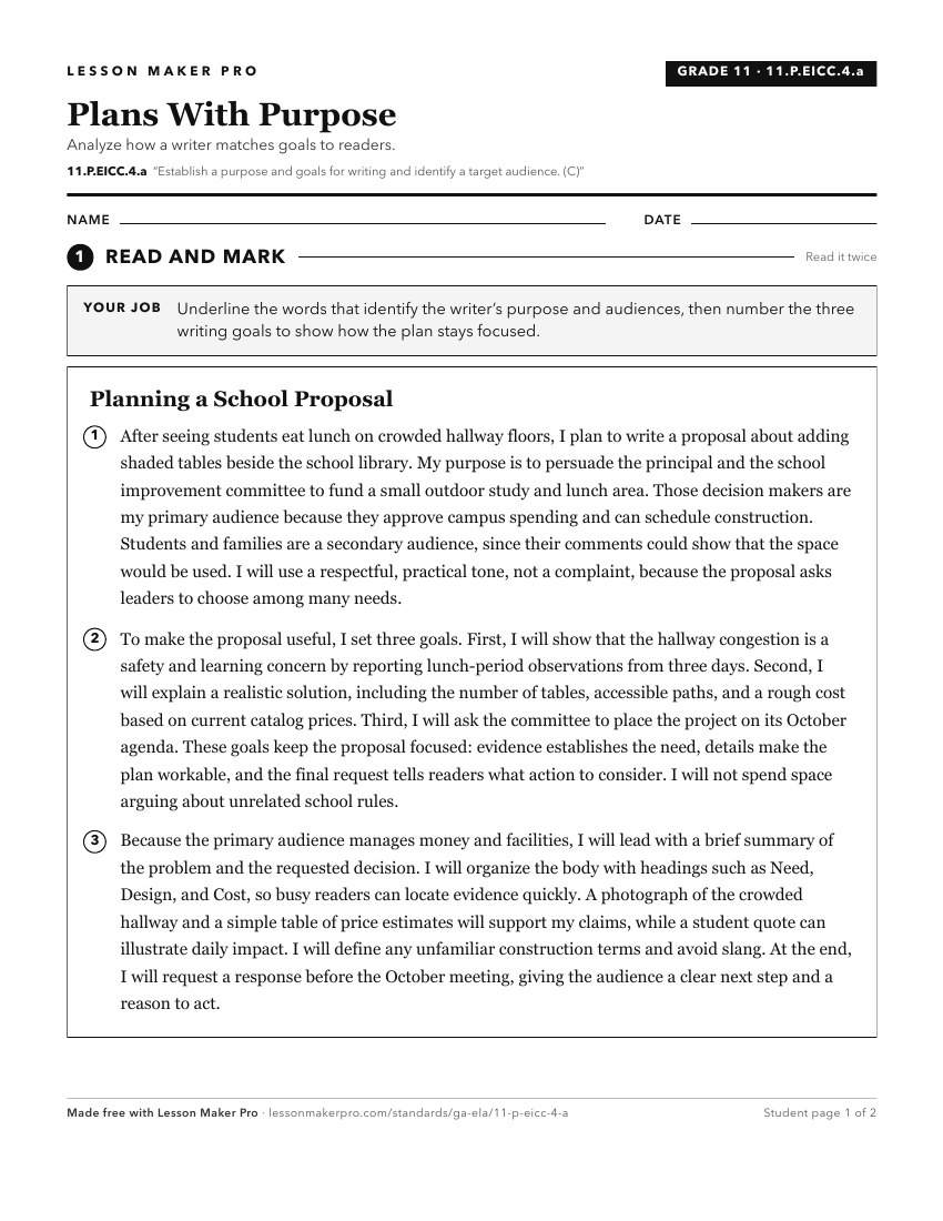 Preview of the 11.P.EICC.4.a printable worksheet