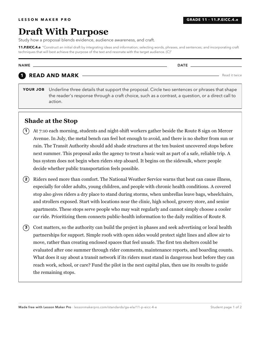 Preview of the 11.P.EICC.4.e printable worksheet