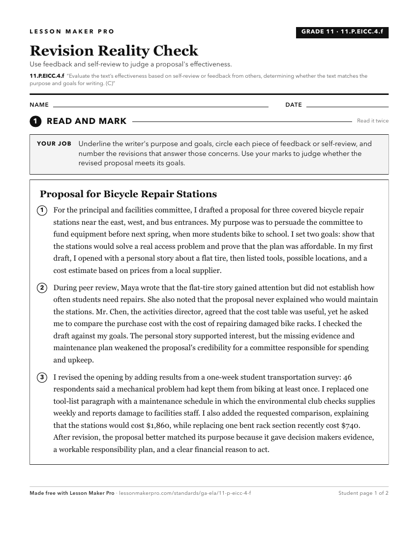 Preview of the 11.P.EICC.4.f printable worksheet
