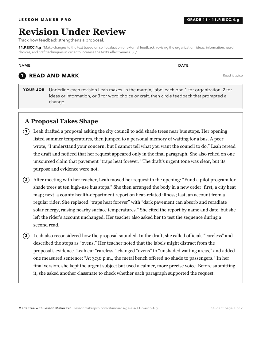 Preview of the 11.P.EICC.4.g printable worksheet