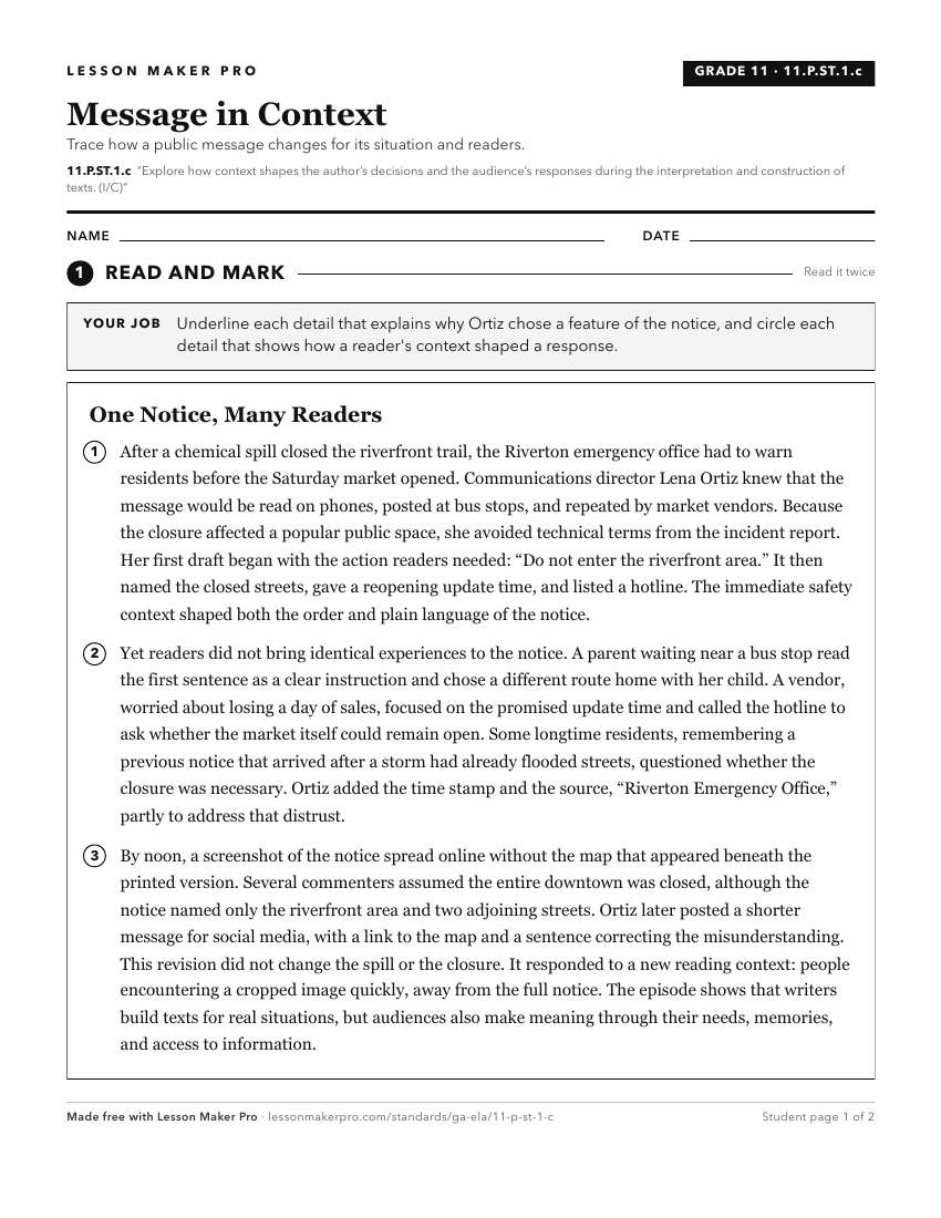 Preview of the 11.P.ST.1.c printable worksheet