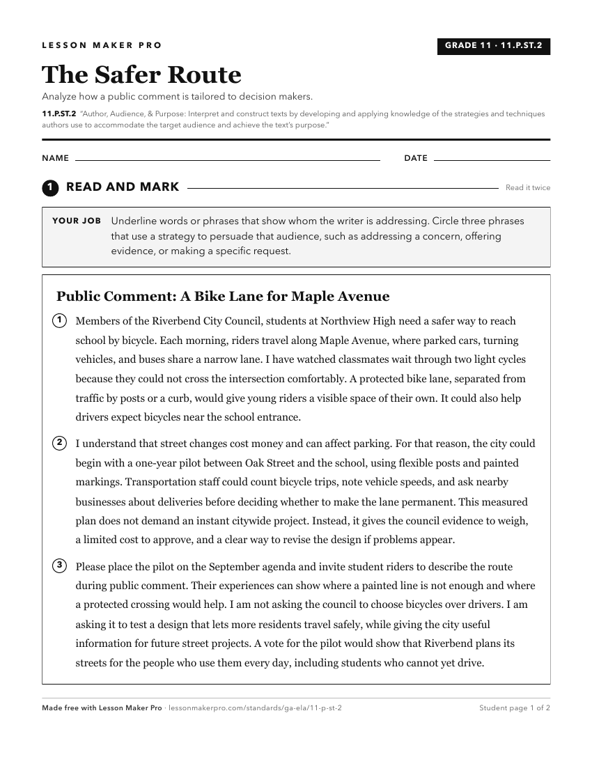 Preview of the 11.P.ST.2 printable worksheet