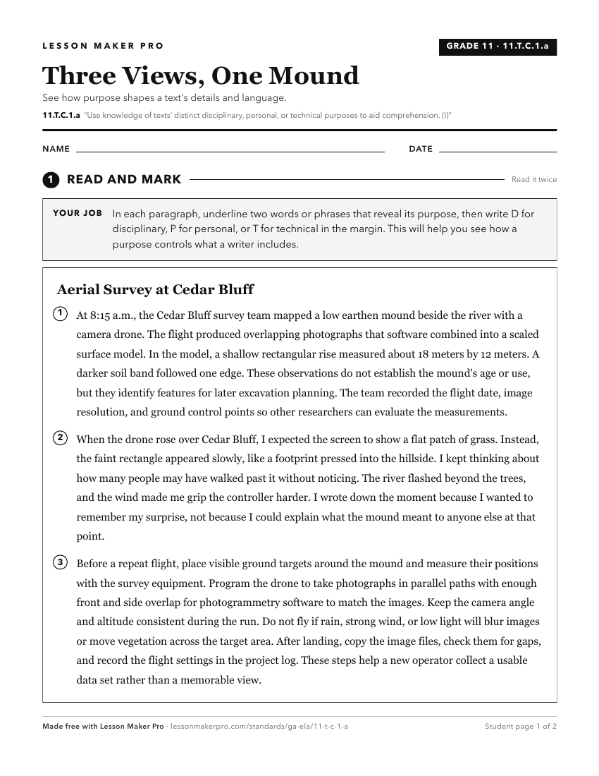 Preview of the 11.T.C.1.a printable worksheet