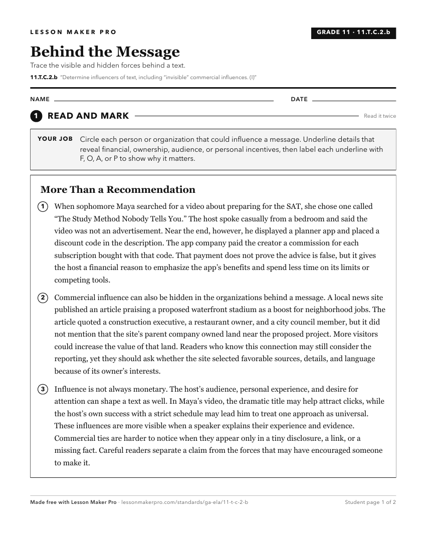 Preview of the 11.T.C.2.b printable worksheet