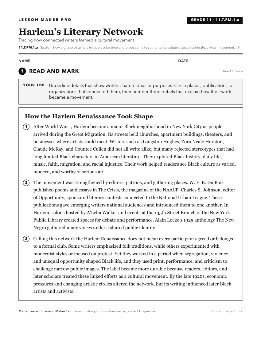 Preview of the 11.T.PM.1.a printable worksheet
