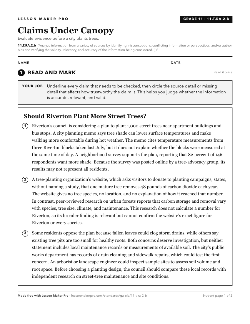 Preview of the 11.T.RA.2.b printable worksheet