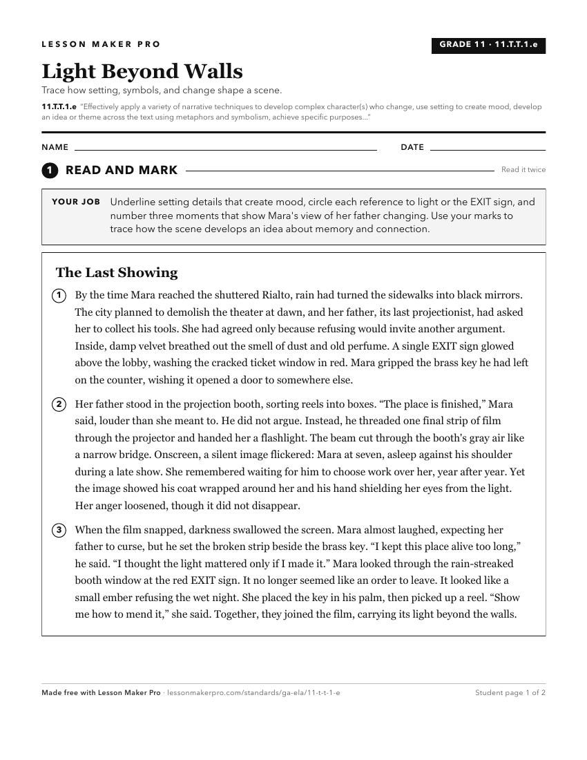Preview of the 11.T.T.1.e printable worksheet