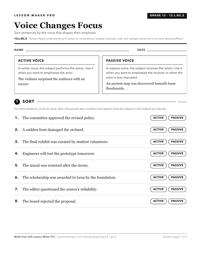 Preview of the 12.L.GC.2 printable worksheet
