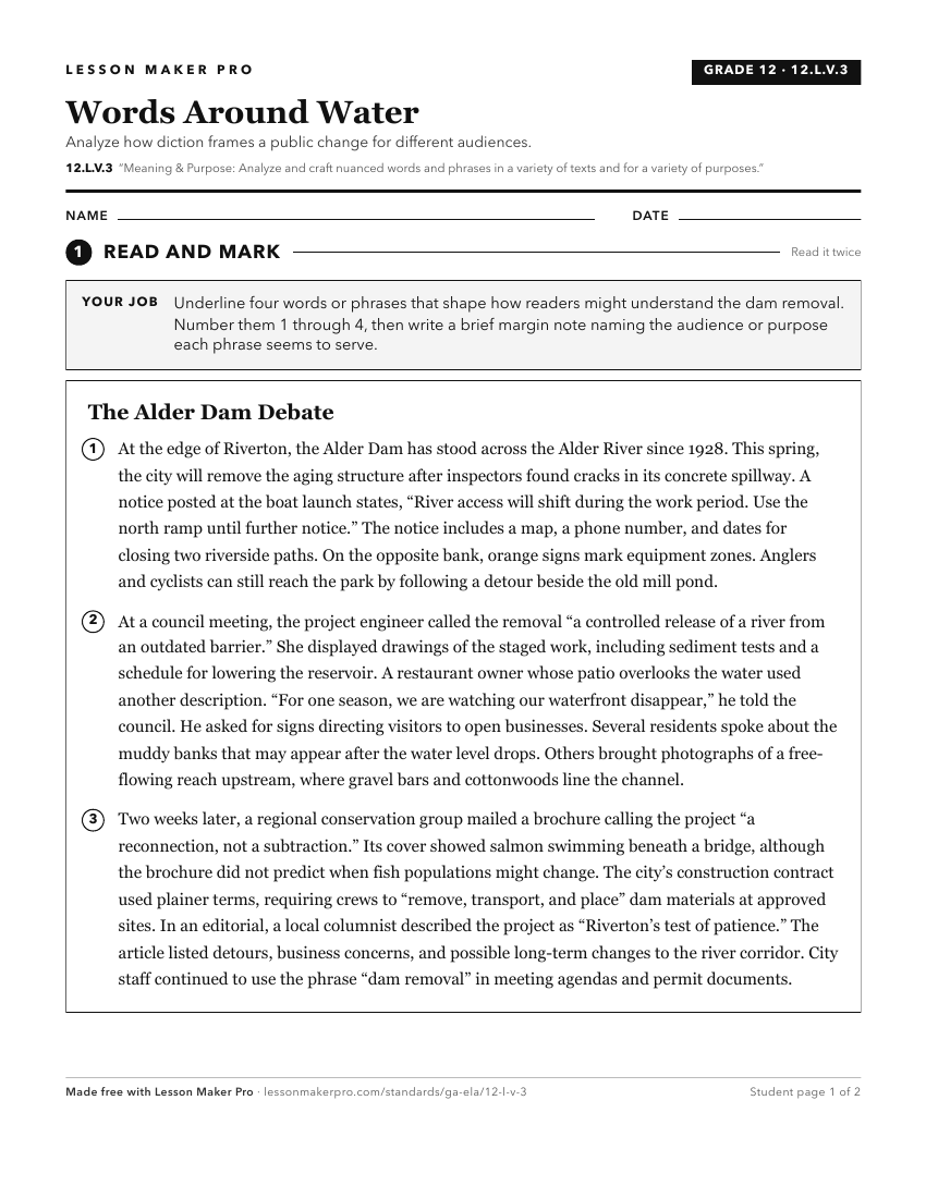 Preview of the 12.L.V.3 printable worksheet