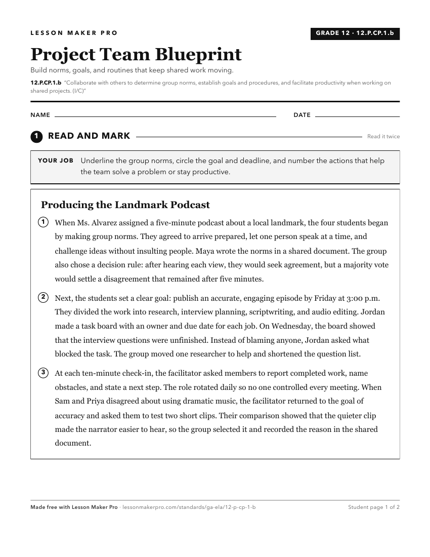 Preview of the 12.P.CP.1.b printable worksheet