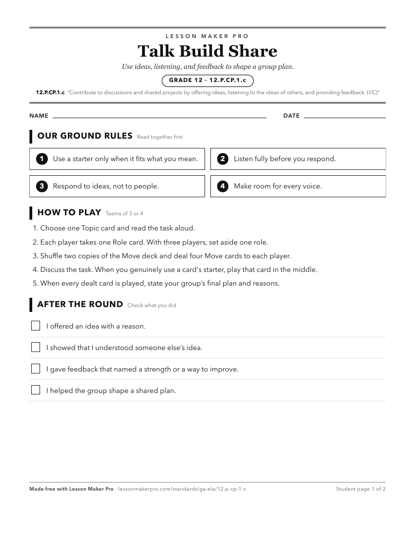 Preview of the 12.P.CP.1.c printable worksheet