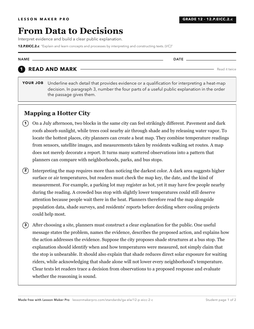 Preview of the 12.P.EICC.2.c printable worksheet
