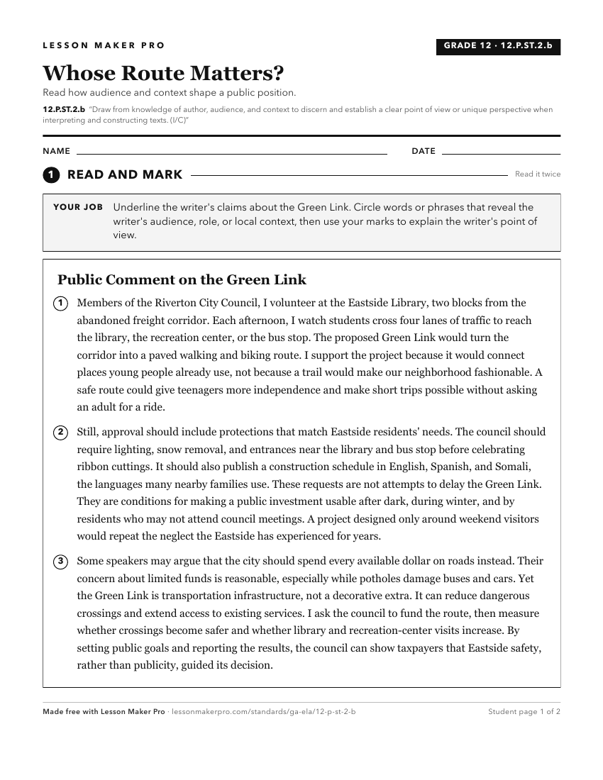 Preview of the 12.P.ST.2.b printable worksheet