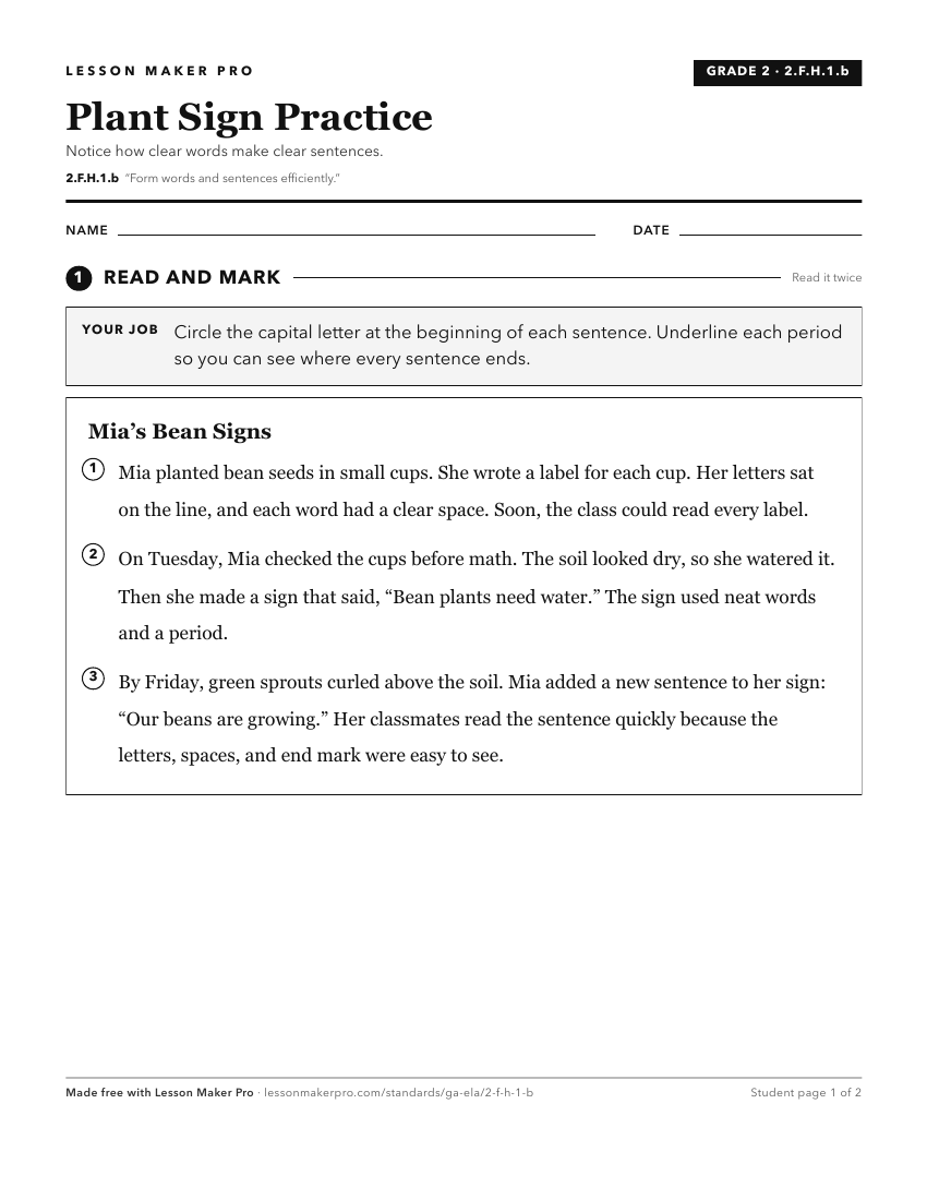Preview of the 2.F.H.1.b printable worksheet