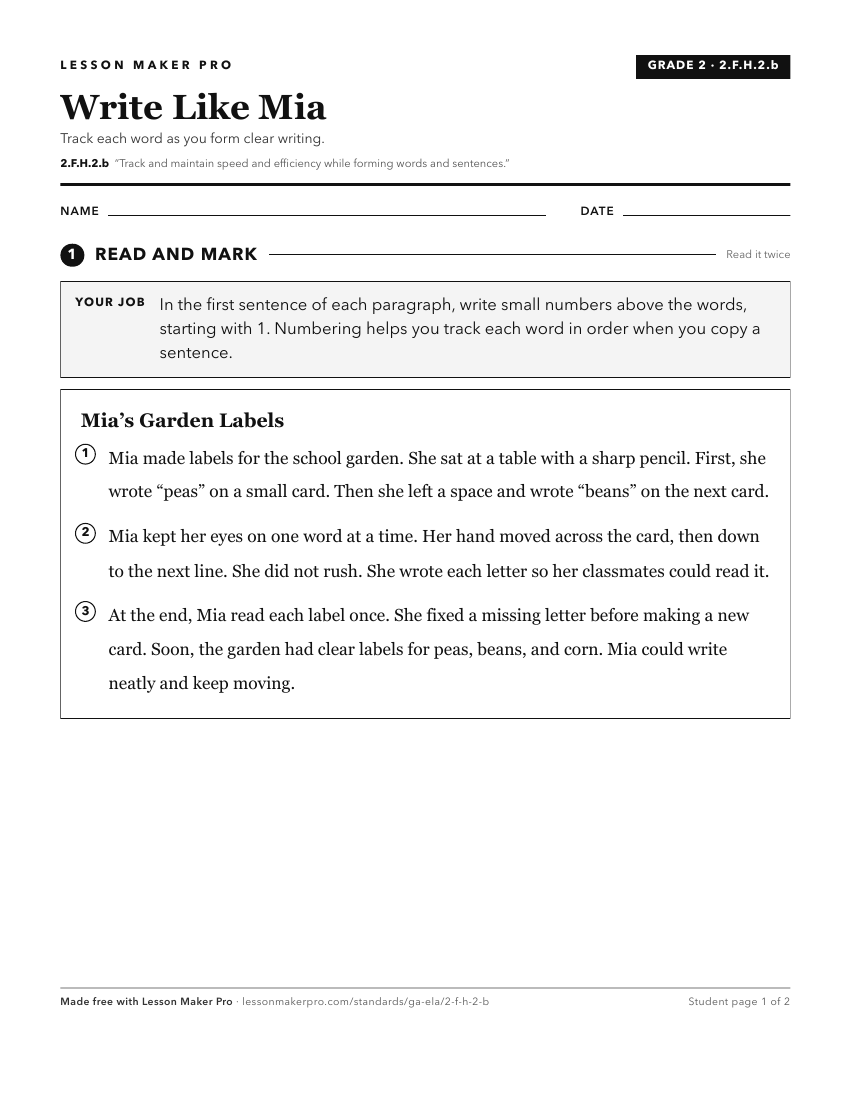Preview of the 2.F.H.2.b printable worksheet