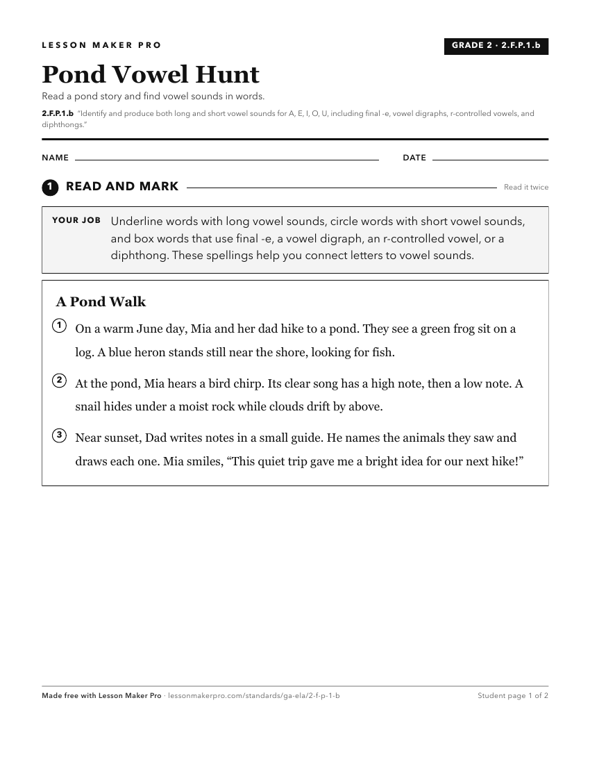 Preview of the 2.F.P.1.b printable worksheet