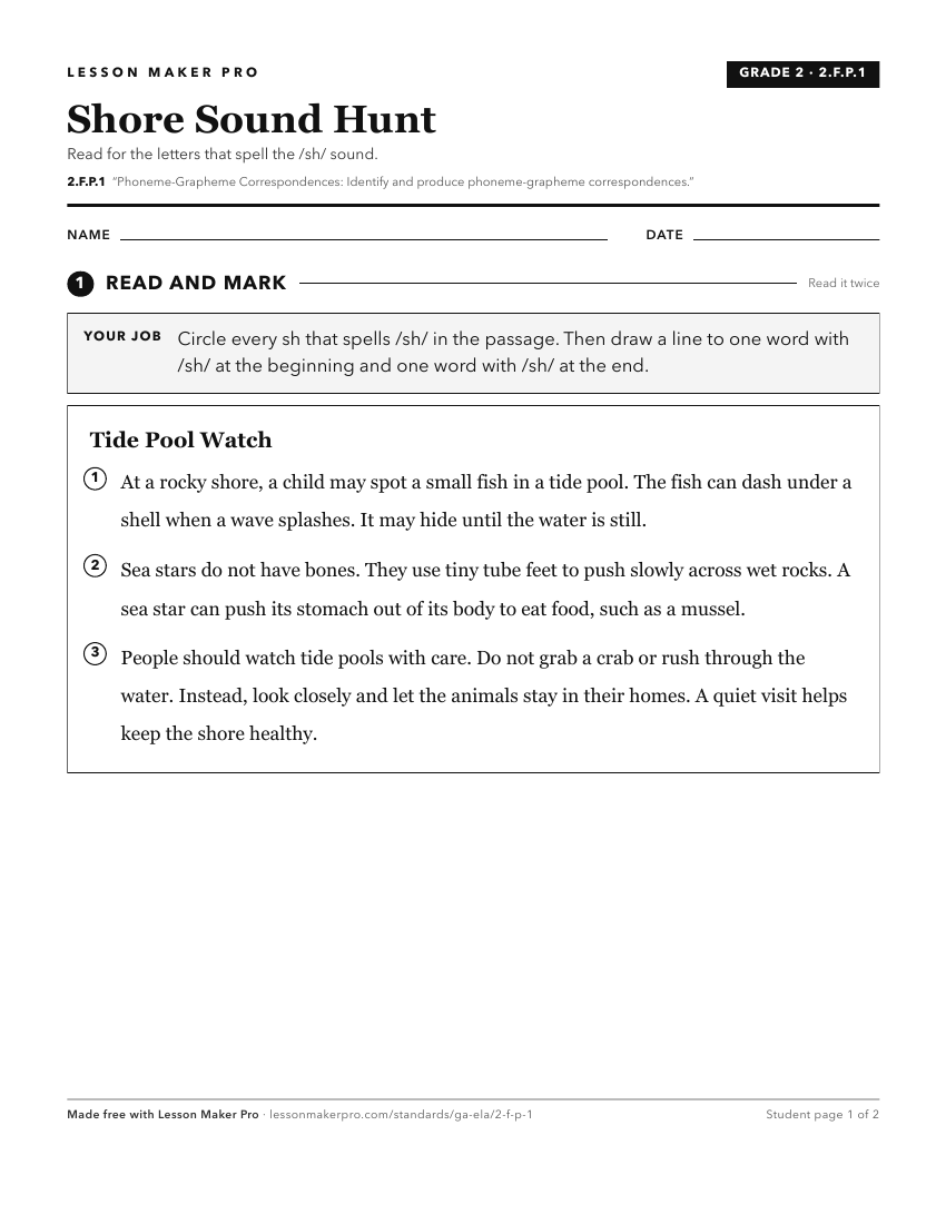 Preview of the 2.F.P.1 printable worksheet