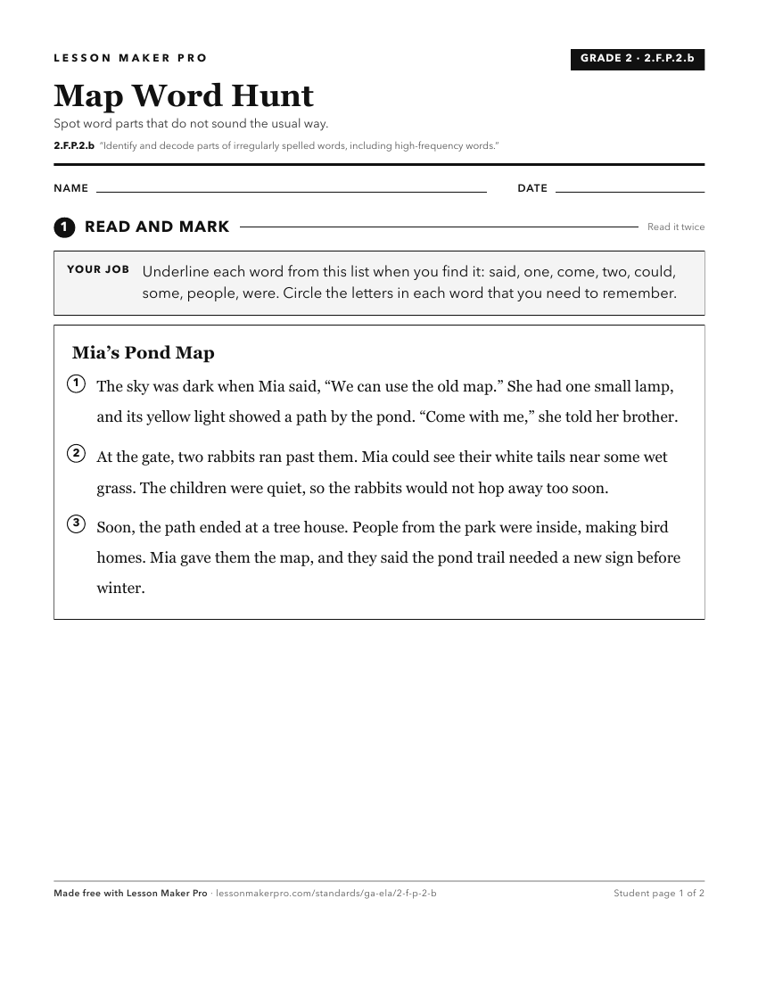 Preview of the 2.F.P.2.b printable worksheet