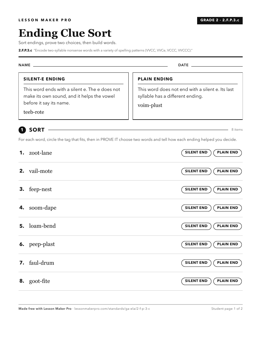 Preview of the 2.F.P.3.c printable worksheet