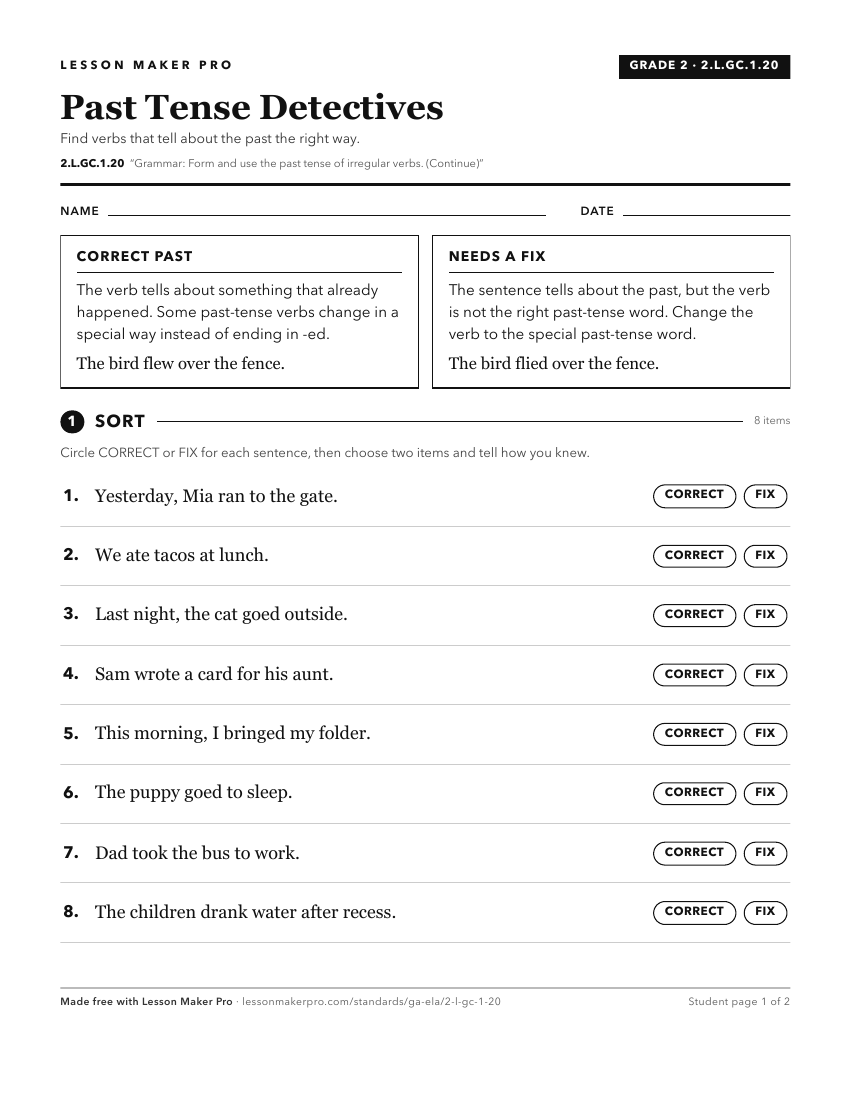 Preview of the 2.L.GC.1.20 printable worksheet