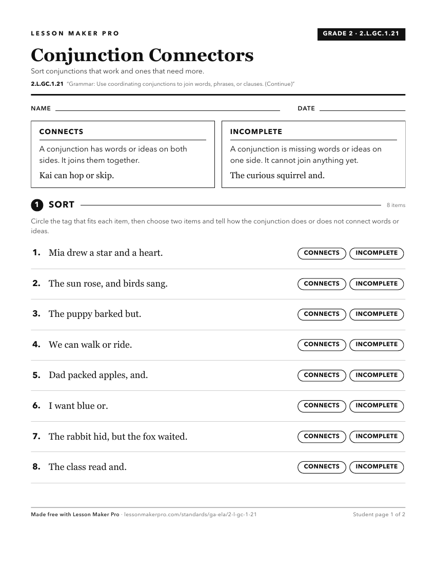 Preview of the 2.L.GC.1.21 printable worksheet