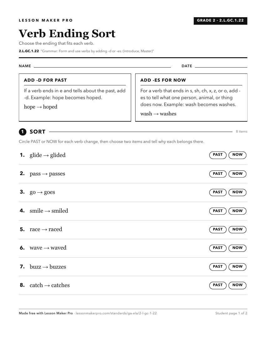 Preview of the 2.L.GC.1.22 printable worksheet