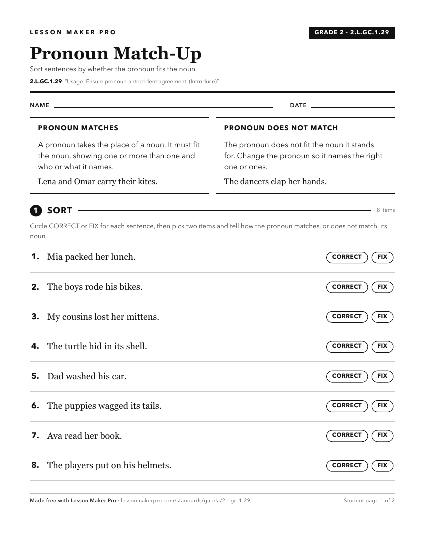 Preview of the 2.L.GC.1.29 printable worksheet
