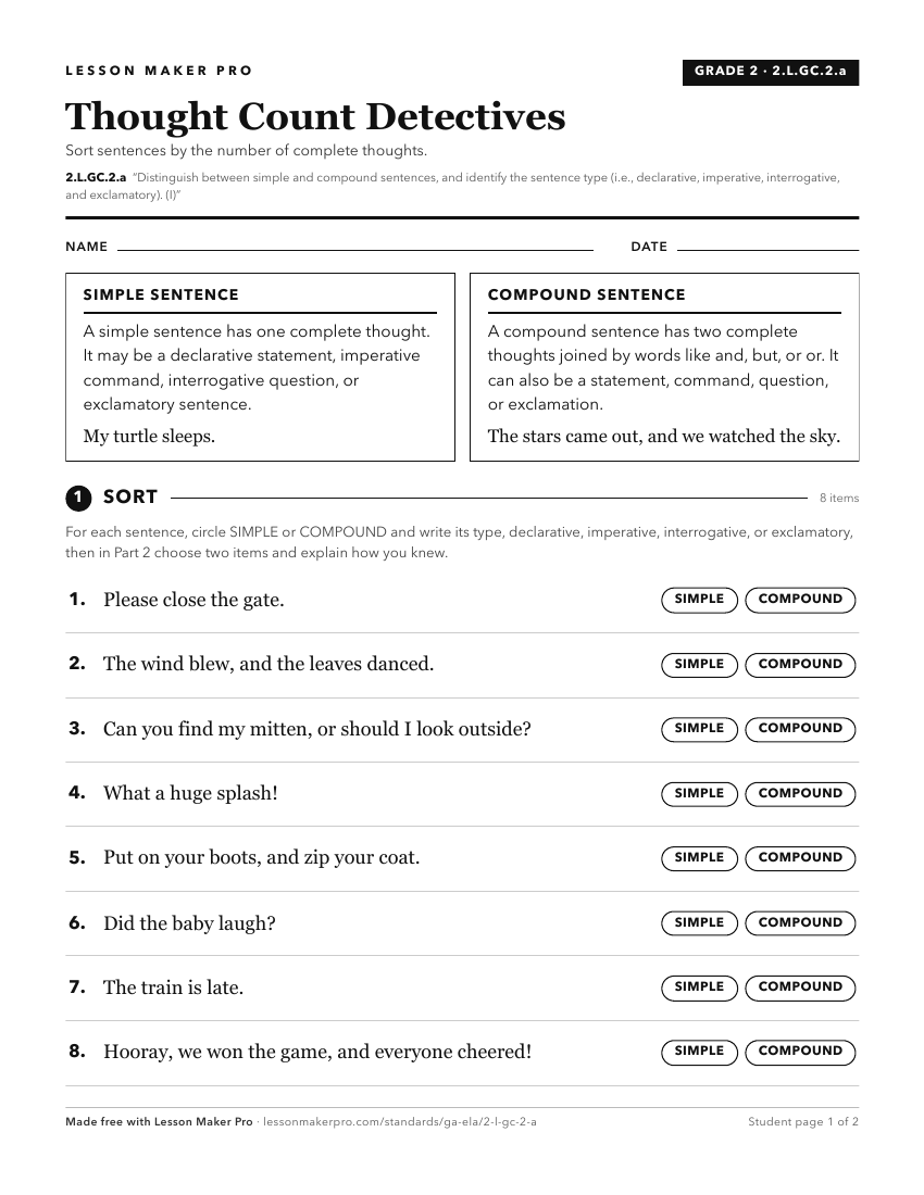 Preview of the 2.L.GC.2.a printable worksheet