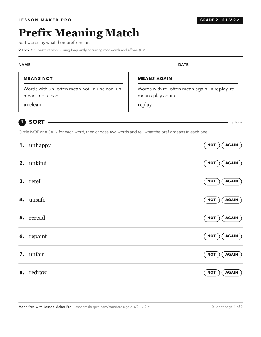 Preview of the 2.L.V.2.c printable worksheet