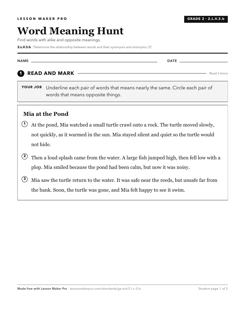 Preview of the 2.L.V.3.b printable worksheet