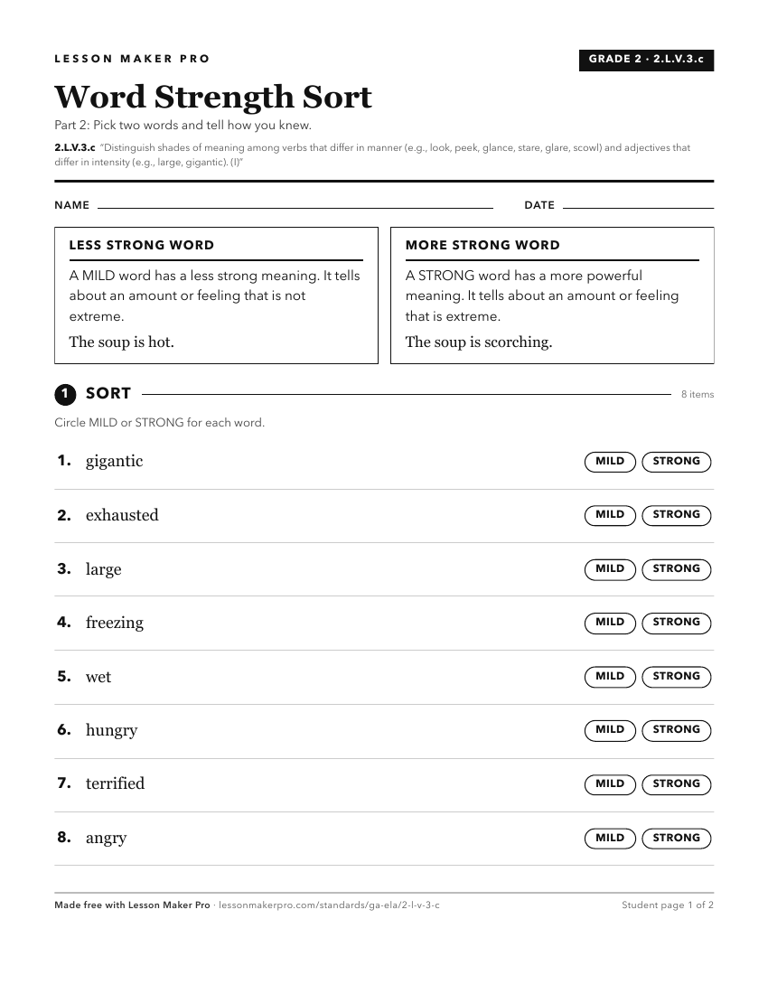 Preview of the 2.L.V.3.c printable worksheet