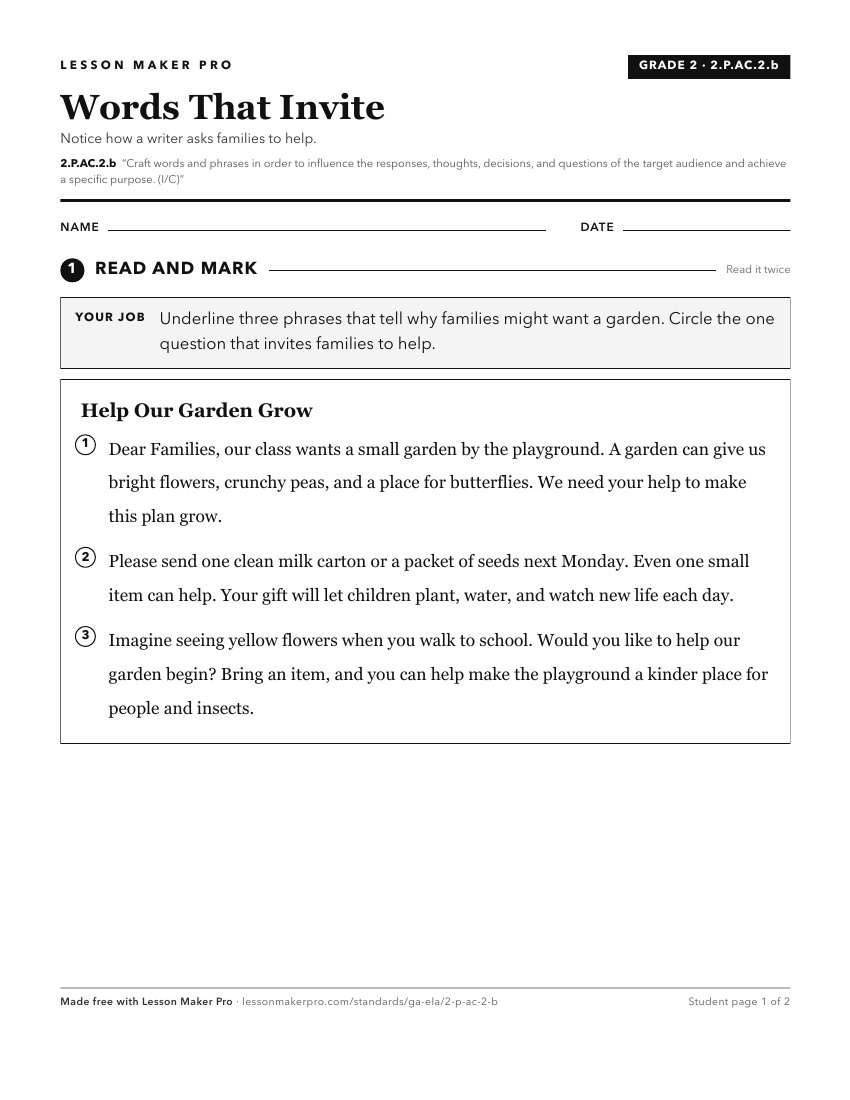 Preview of the 2.P.AC.2.b printable worksheet