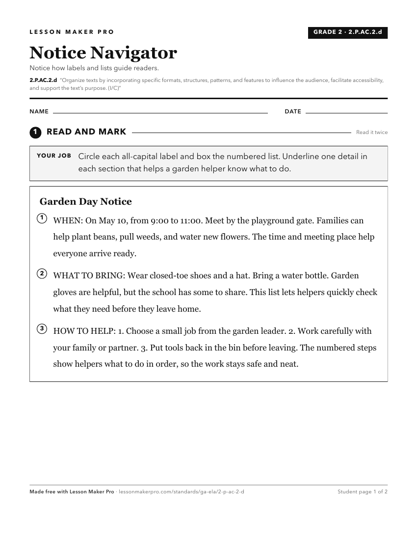 Preview of the 2.P.AC.2.d printable worksheet