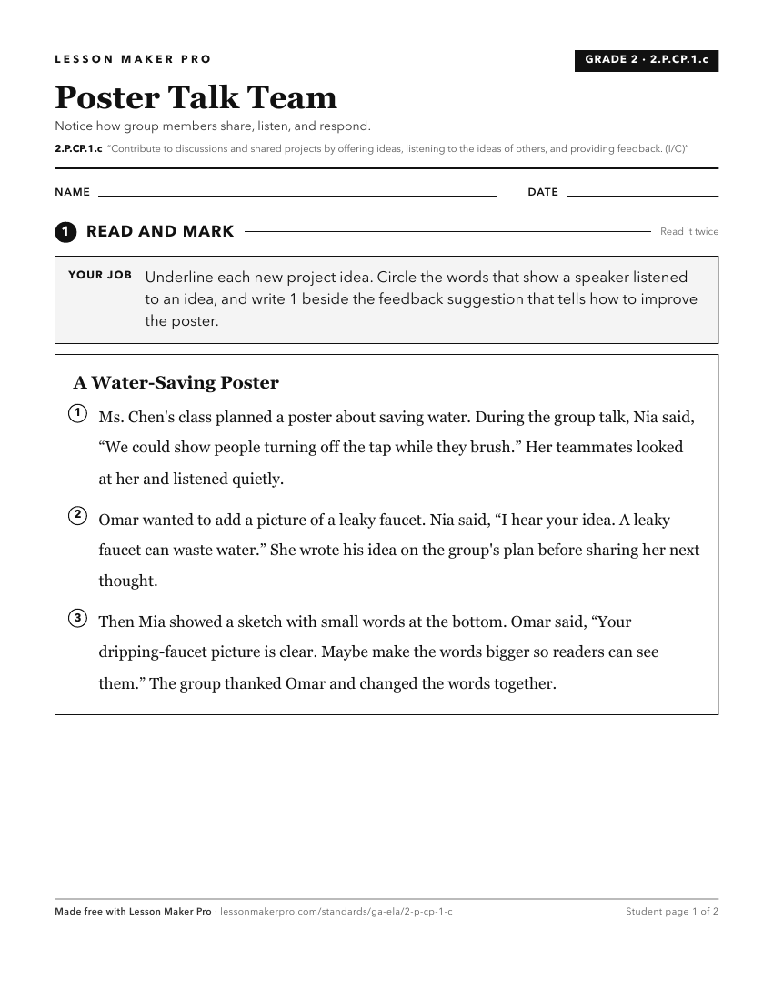 Preview of the 2.P.CP.1.c printable worksheet