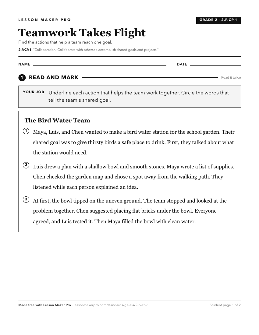 Preview of the 2.P.CP.1 printable worksheet
