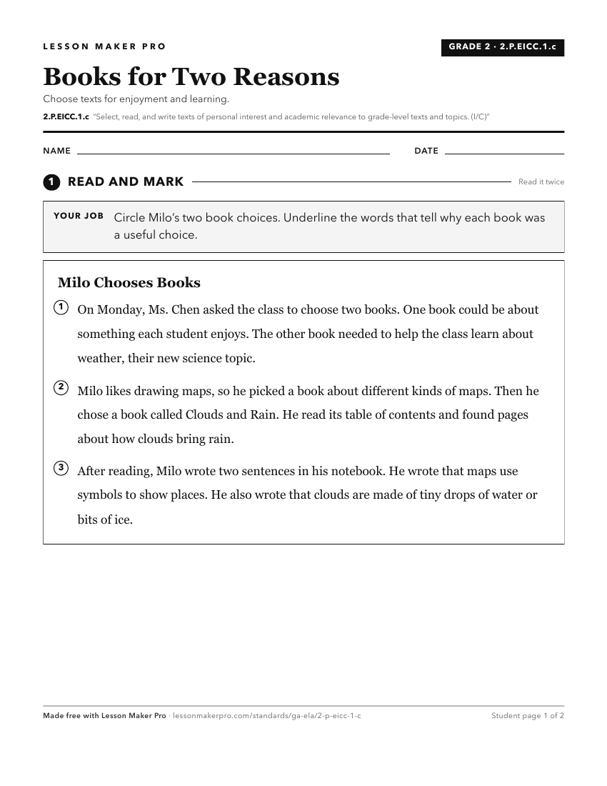 Preview of the 2.P.EICC.1.c printable worksheet