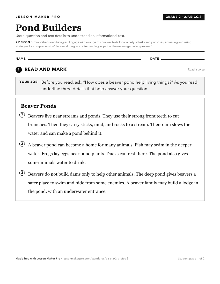 Preview of the 2.P.EICC.3 printable worksheet
