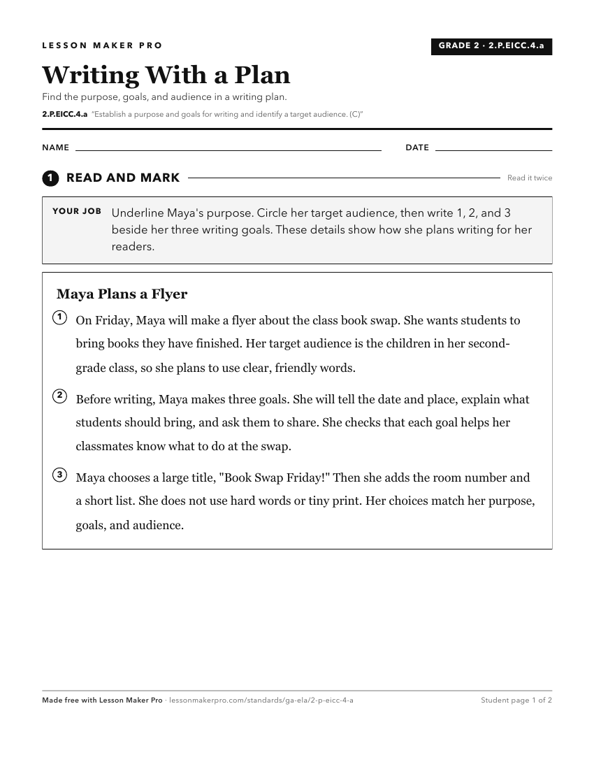 Preview of the 2.P.EICC.4.a printable worksheet