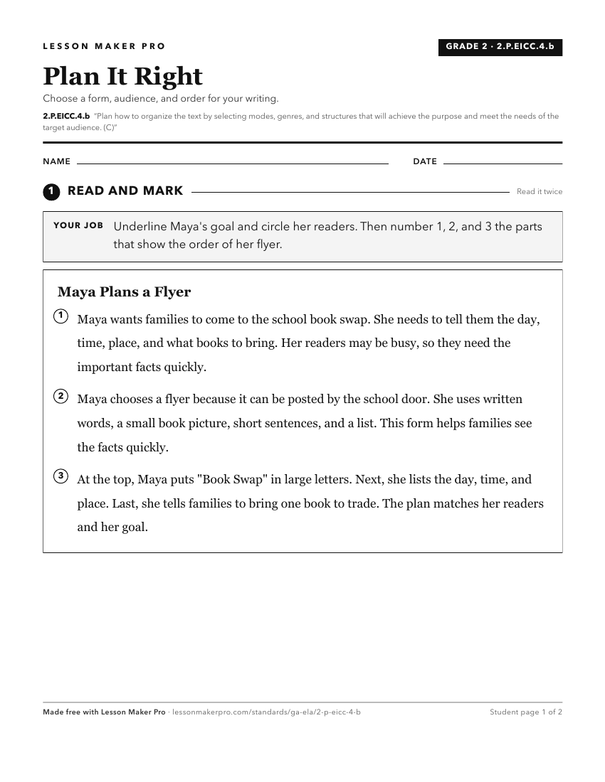 Preview of the 2.P.EICC.4.b printable worksheet