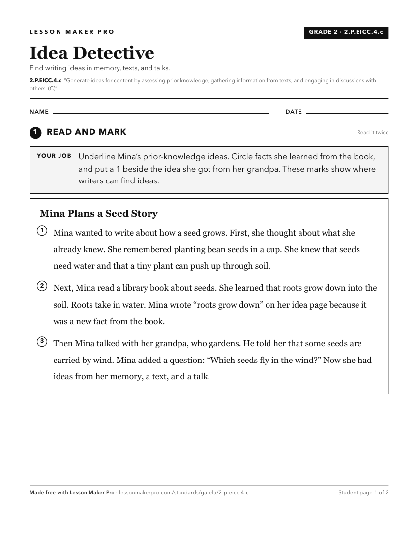 Preview of the 2.P.EICC.4.c printable worksheet